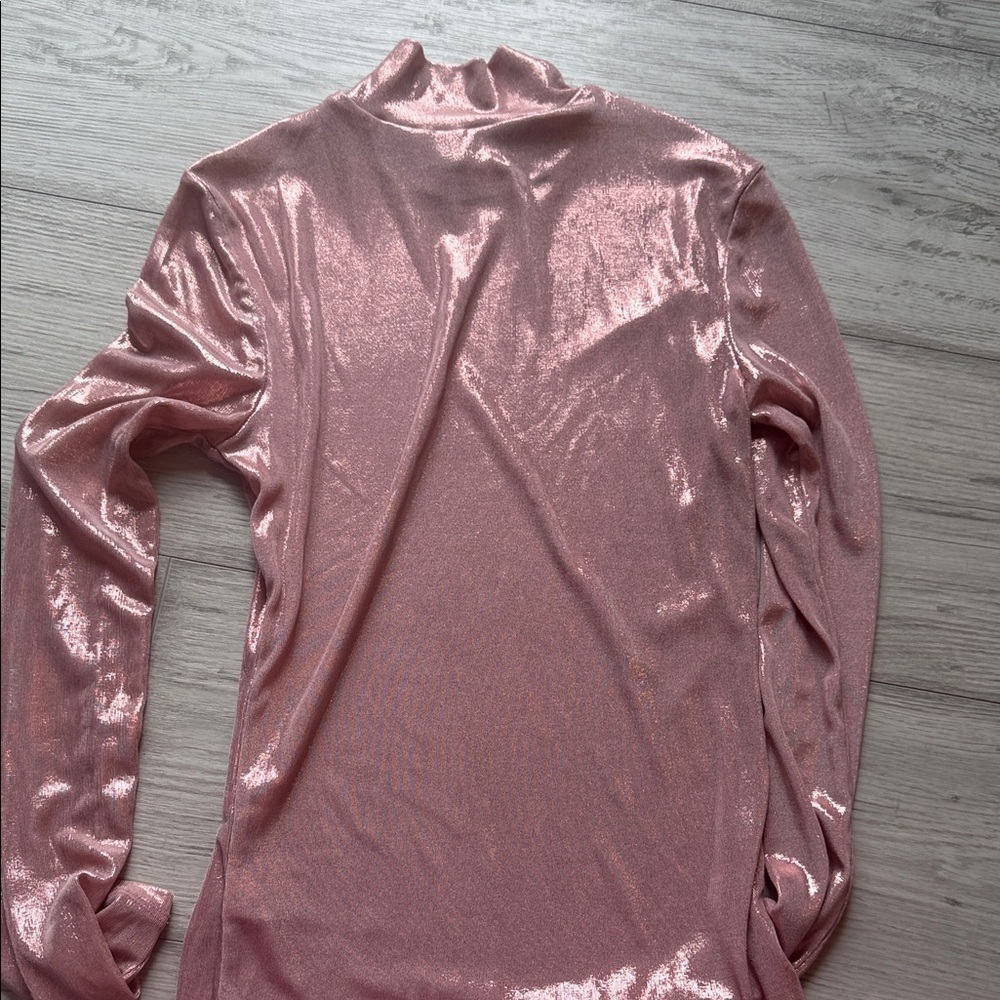 GREY LAB Shimmering Pink Long Sleeve Top - Picture 3 of 3